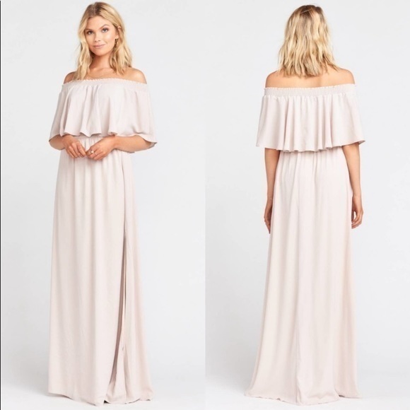Show Me Your Mumu Hacienda Maxi Dress Off The Shoulder Bridesmaid Dress Xs